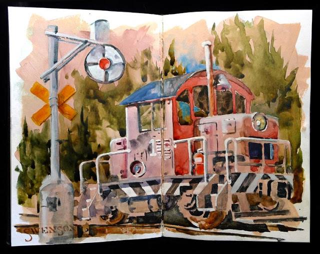 <b>Train in Watercolor</b>