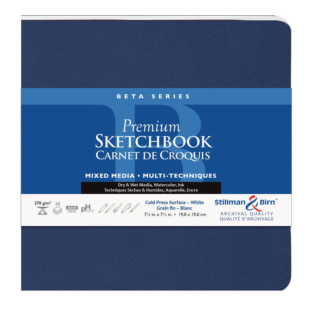  Stillman & Birn Beta Series Softcover Sketchbook, 8 x 10, 270  GSM (Extra Heavyweight), White Paper, Cold Press Surface : Arts, Crafts &  Sewing