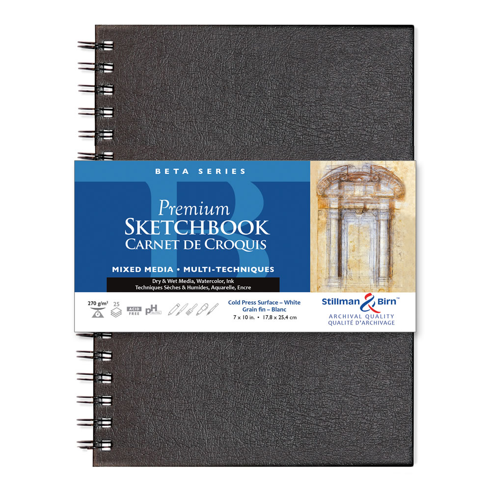 Stillman & Birn Beta Series Softcover Sketchbook, 8 x 10, 270  GSM (Extra Heavyweight), White Paper, Cold Press Surface : Arts, Crafts &  Sewing